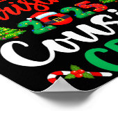 Weihnachten 2025 Cousin Crew Pyjamas Xmas Lichter Poster (Ecke)