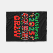 Weihnachten 2025 Cousin-Crew-Xmas-Lichter Familien Fleecedecke (Vorderseite (Horizontal))