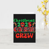 Weihnachten 2025 Cousin Crew Xmas Lichter Familien Karte (Gelbe Blume)