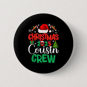 Weihnachten 2025 Cousin Crew Xmas Lustige passende Button