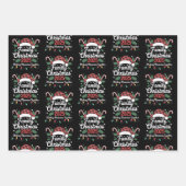 Weihnachten 2025 Crew Gruppe Matching Family Geschenkpapier Set (Vorderseite)