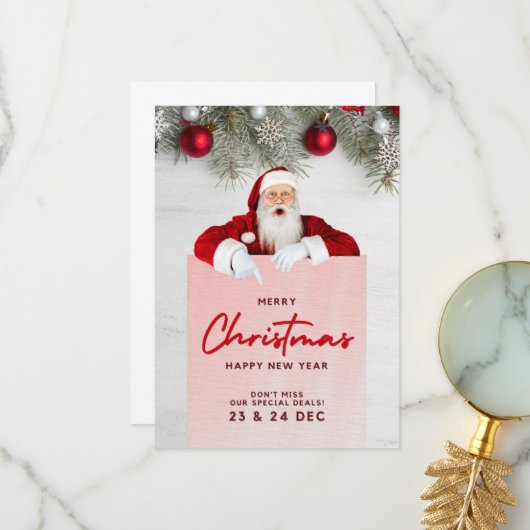 Weihnachten 2025 dankeskarte (Vorderseite/Rückseite Beispiel)