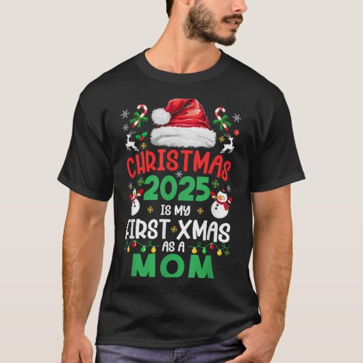 Weihnachten 2025 ist mein erstes Weihnachtsfest al T-Shirt (Vorderseite)