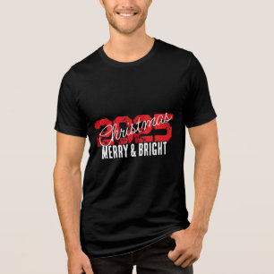 Weihnachten 2025 Merry & Bright Tri-Blend Shirt