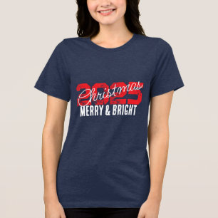 Weihnachten 2025 Merry & Bright Tri-Blend Shirt