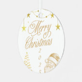 Weihnachten 2025 ornament aus metall (Vorderseite links)