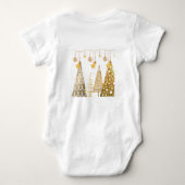 Weihnachten 2025 Quirky tree & Baubles PJ Baby Strampler (Rückseite)