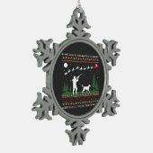 Weihnachten 2025, schneeflocken Zinn-Ornament (Links)