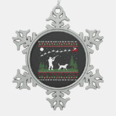 Weihnachten 2025, schneeflocken Zinn-Ornament (Vorderseite)