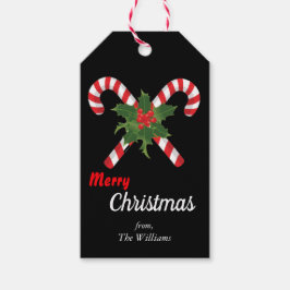 Weihnachten 2025 Zuckerrohr süß rot weiß - Grün Geschenkanhänger