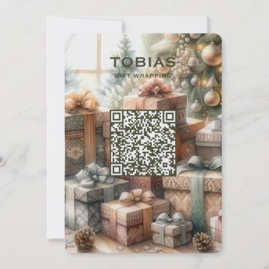 Weihnachten 2026 Kalender QR Code Business Card (Vorderseite)
