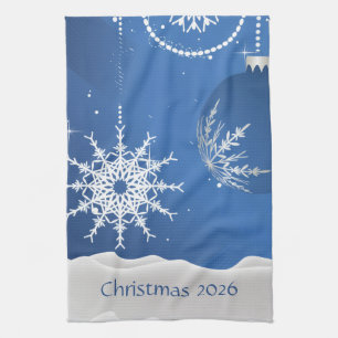 Weihnachten 2026 Ornamente Schneeglöckchen Namen h Geschirrtuch