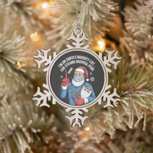 Weihnachten 2026,  schneeflocken Zinn-Ornament