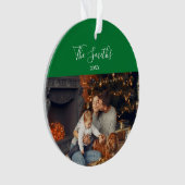 Weihnachten 202-mal im Personalisierten Foto Ornament (Vorderseite)