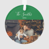 Weihnachten 202-mal im Personalisierten Foto Ornament (Rückseite)