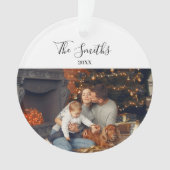 Weihnachten 202-mal im Personalisierten Foto Ornament (Vorderseite)