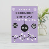 Weihnachten 24. Dezember Geburtstag Einladung (Stehend Vorderseite)