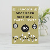 Weihnachten 24. Dezember Geburtstag Einladung (Stehend Vorderseite)