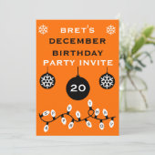 Weihnachten 24. Dezember Geburtstag Einladung (Stehend Vorderseite)