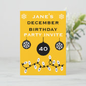 Weihnachten 24. Dezember Geburtstag Einladung (Stehend Vorderseite)