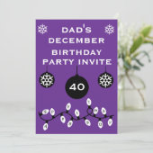 Weihnachten 24. Dezember Geburtstag Einladung (Stehend Vorderseite)