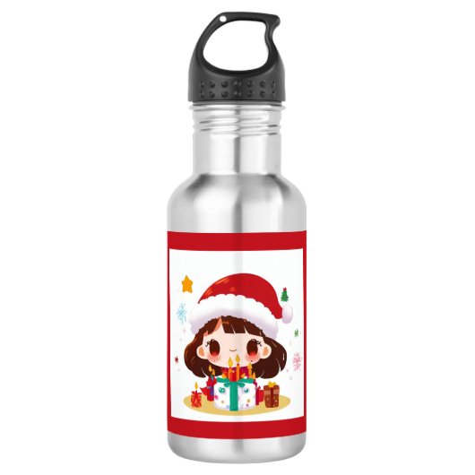 Weihnachten 2 edelstahlflasche (Vorderseite)