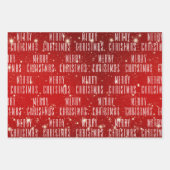 Weihnachten 2 Editierbare Grüße Rot Weiß Geschenkpapier Set (Vorderseite)