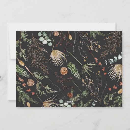 Weihnachten 2 Foto Aquarell botanische Blumen (Rückseite)