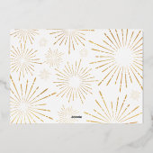 Weihnachten 2 Foto Gold Folien Feiertagskarte (Rückseite)