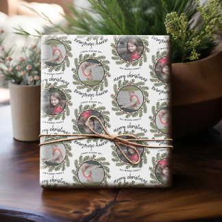 Weihnachten 2 Foto - Kalligraphie-Whimsikbranchen Geschenkpapier