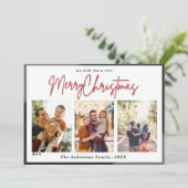 Weihnachten 2 Foto mit Winterdekoration (Stehend Vorderseite)