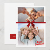 WEIHNACHTEN 2 FOTO moderne Geschenke süße rote Sch (Vorne/Hinten)