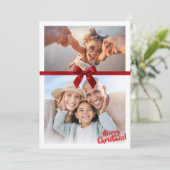 WEIHNACHTEN 2 FOTO moderne Geschenke süße rote Sch (Stehend Vorderseite)