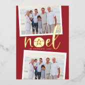 Weihnachten | 2 Foto Weihnachten Folien Feiertagskarte (Vorderseite)