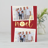 Weihnachten | 2 Foto Weihnachten Folien Feiertagskarte (Stehend vorne)