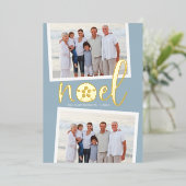 Weihnachten | 2 Foto Weihnachten Folien Feiertagskarte (Stehend vorne)