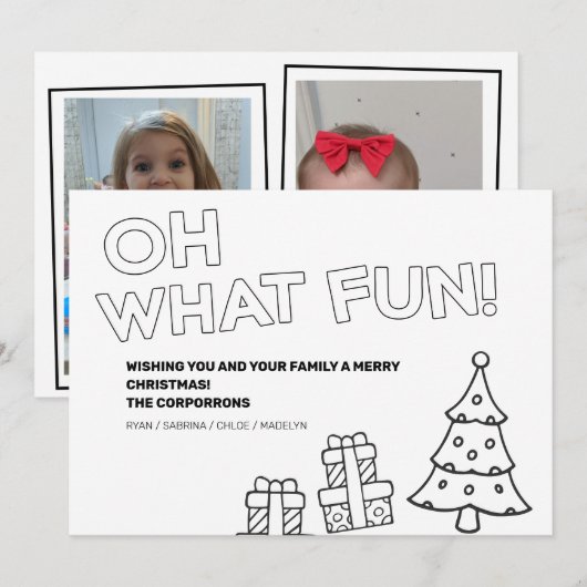 Weihnachten 2 Fotokarten (Vorne/Hinten)