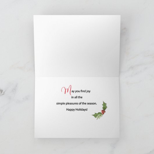 Weihnachten 2 Fotos individuell einstellbare Light Karte (Innenseite)