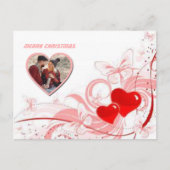 Weihnachten 2 Fotos Postkarte (Vorderseite)