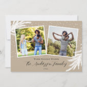 Weihnachten 2 Fotos Script Snow Tan (Vorderseite)