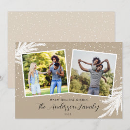 Weihnachten 2 Fotos Script Snow Tan