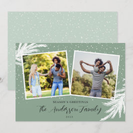 Weihnachten 2 Fotos Skriptsprache Schneebesen Grün