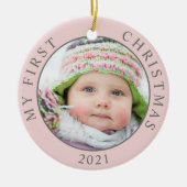 Weihnachten 2 Fotovorlage Urlaub Keramik Ornament (Vorne)