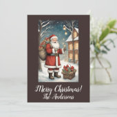 Weihnachten 2 Frohe Weihnachten! Weihnachtskarte Einladung (Stehend Vorderseite)