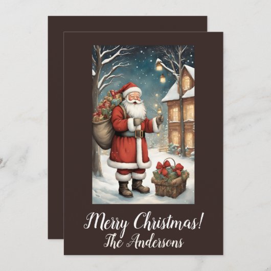 Weihnachten 2 Frohe Weihnachten! Weihnachtskarte Einladung (Vorne/Hinten)