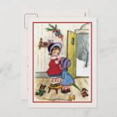 Weihnachten 2 kleine Mädchen, Spielzeug (Vorne/Hinten)