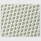 Weihnachten 2 Pembroke Welsh Corgi (rot 1) Baum Ni Geschenkpapier (Flach)