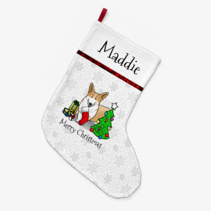 Weihnachten 2 Pembroke Welsh Corgi (rot 1) Baum Ni Großer Weihnachtsstrumpf