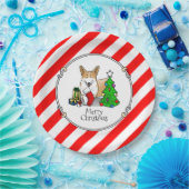 Weihnachten 2 Pembroke Welsh Corgi (rot 1) Baum Ni Pappteller (Party)