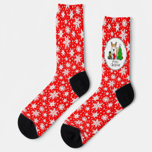 Weihnachten 2 Pembroke Welsh Corgi (rot 1) Baum Ni Socken